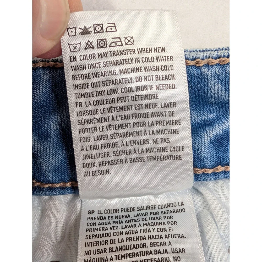 American Eagle Womens Jeans 0 Super Hi Rise Flare Distressed Blue